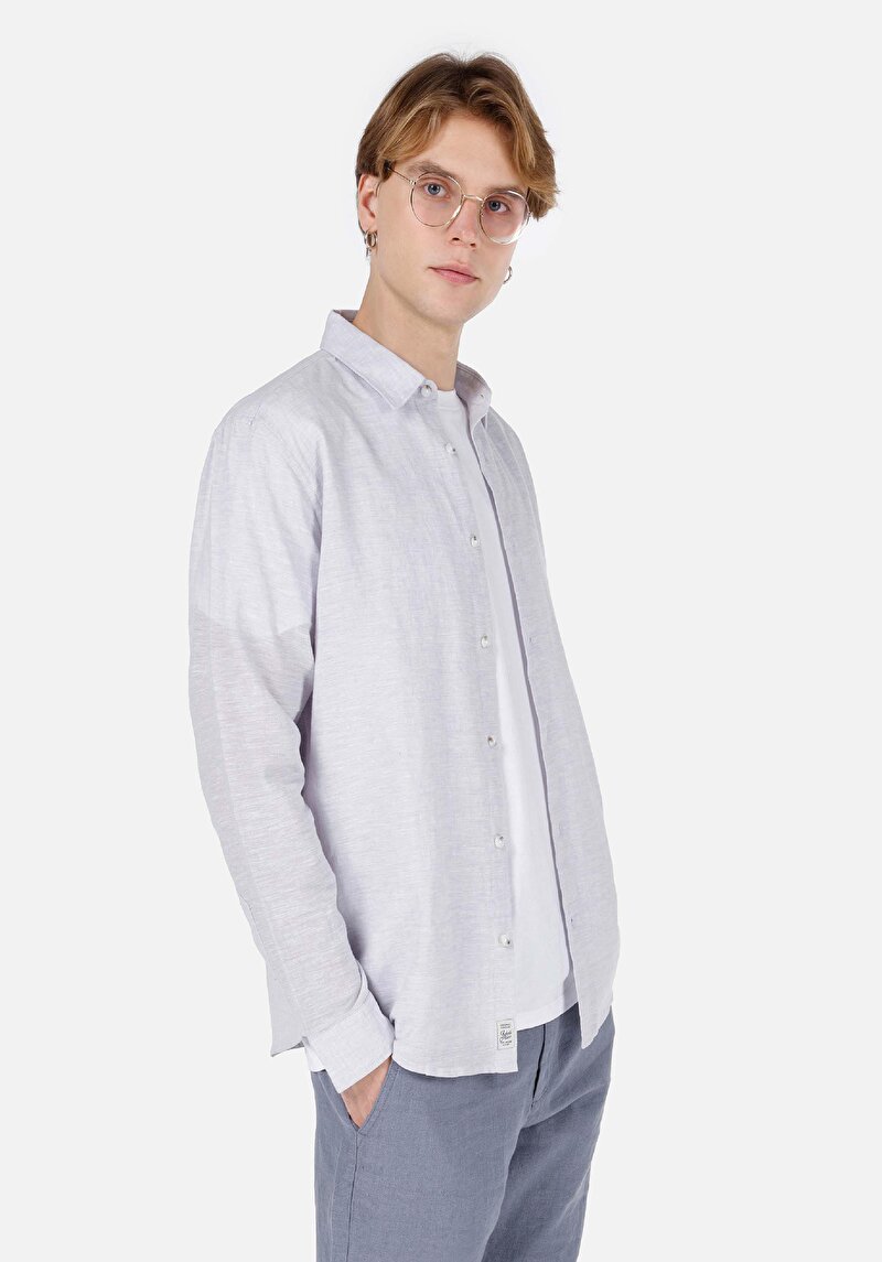 Зображення Сорочка З Довгим Рукавом Чоловіча Сіра Cl1068759