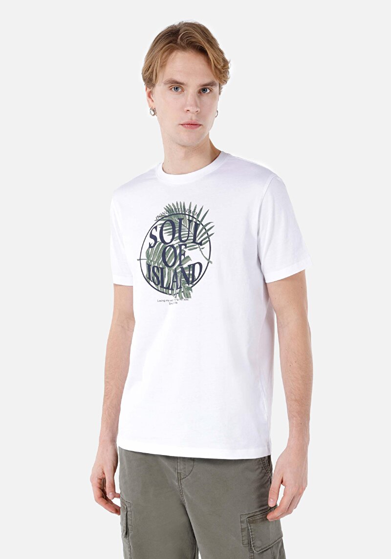 Зображення Футболка З Коротким Рукавом Чоловіча Біла  Cl1068835