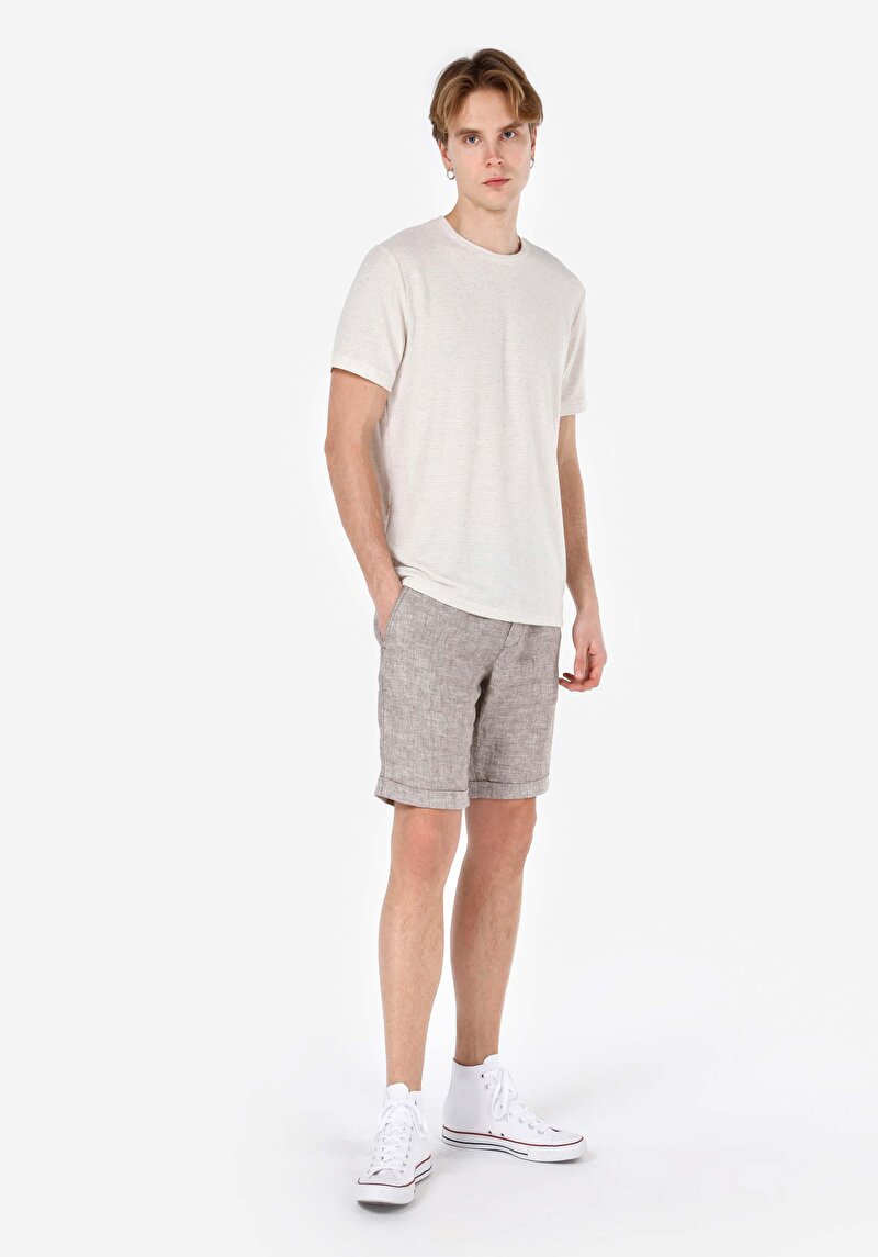 Показати інформацію про Футболка З Коротким Рукавом Чоловіча Бежева  Cl1068994