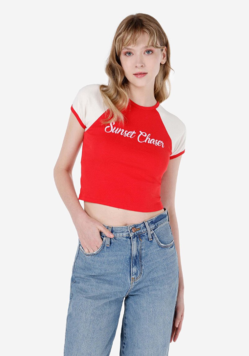 Зображення Футболка З Коротким Рукавом Жіноча Червона  Cl1069238