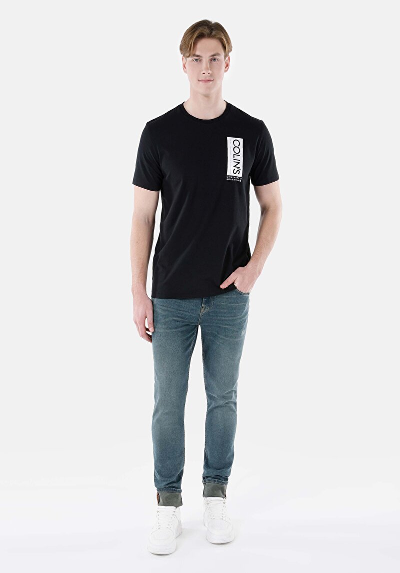 Показати інформацію про Футболка З Коротким Рукавом Чоловіча Чорна  Cl1069255