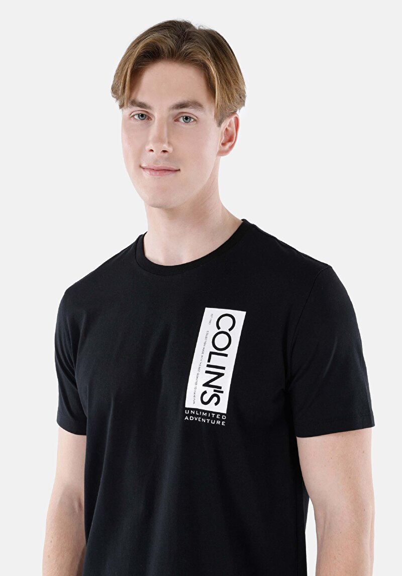 Показати інформацію про Футболка З Коротким Рукавом Чоловіча Чорна  Cl1069255