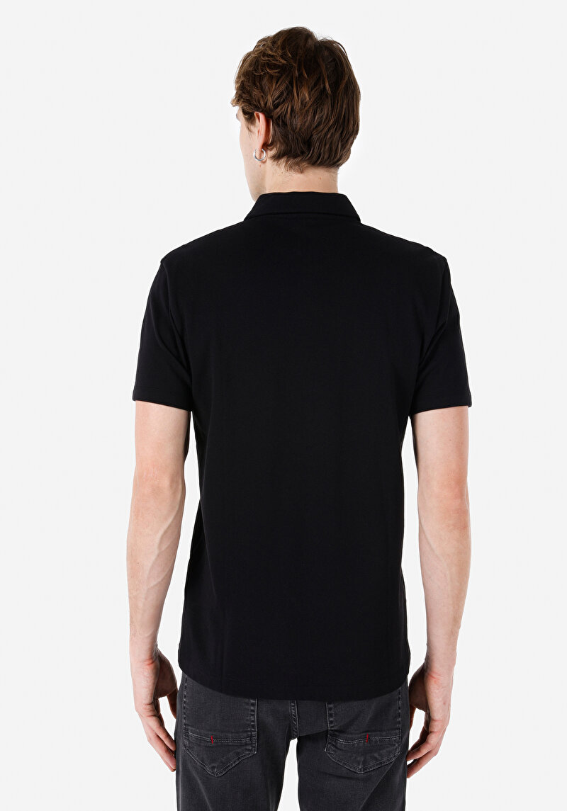 Показати інформацію про Поло З Коротким Рукавом Чоловіче Чорне  Cl1069372