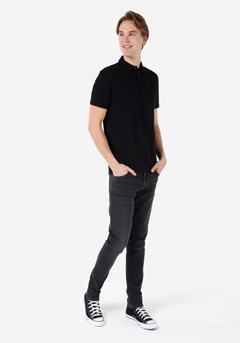 Показати інформацію про Поло З Коротким Рукавом Чоловіче Чорне  Cl1069372