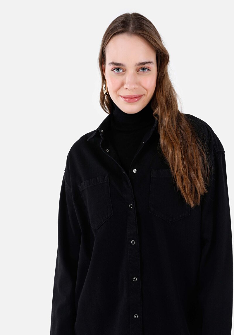 Показати інформацію про 480 Bovary Сорочка З Довгим Рукавом Жіноча Чорна  Cl1067256