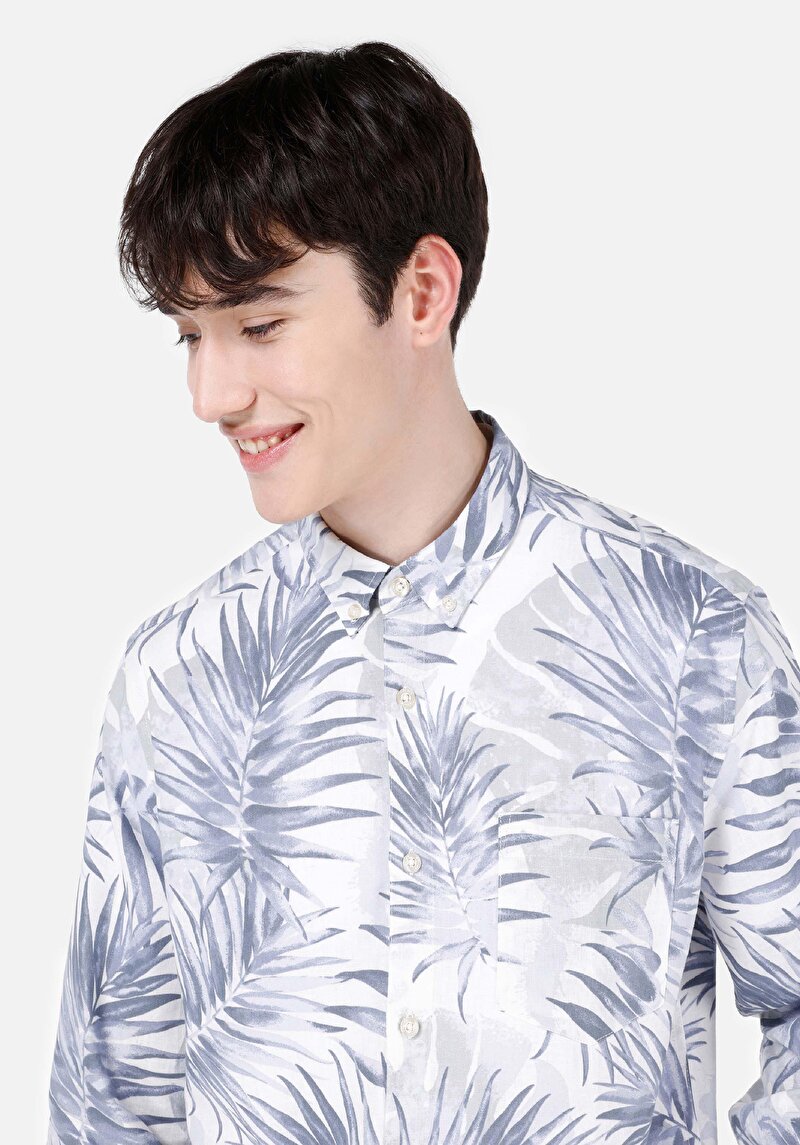 Показати інформацію про Сорочка З Довгим Рукавом Чоловіча Блакитна  Cl1067576