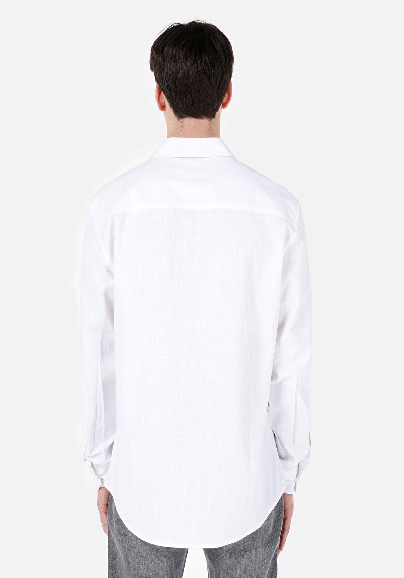 Показати інформацію про Сорочка З Довгим Рукавом Чоловіча Біла  Cl1068392