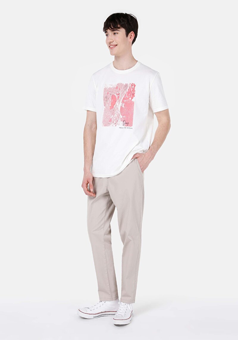 Показати інформацію про Футболка З Коротким Рукавом Чоловіча Біла  Cl1069270