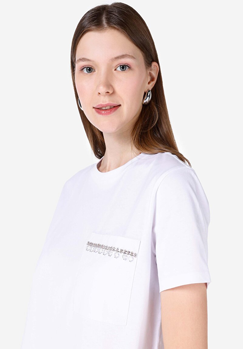 Показати інформацію про Футболка З Коротким Рукавом Жіноча Біла  Cl1068437