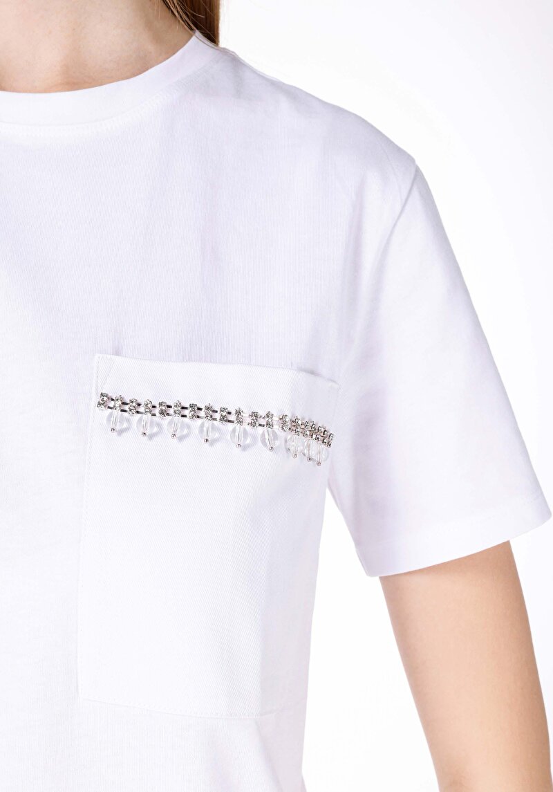 Показати інформацію про Футболка З Коротким Рукавом Жіноча Біла  Cl1068437