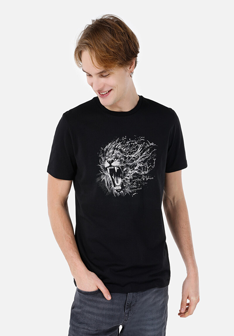 Зображення Футболка З Коротким Рукавом Чоловіча Чорна  Cl1068513