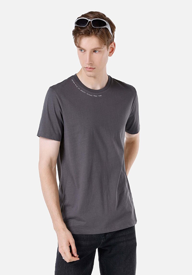 Зображення Футболка З Коротким Рукавом Чоловіча Сіра  Cl1068521