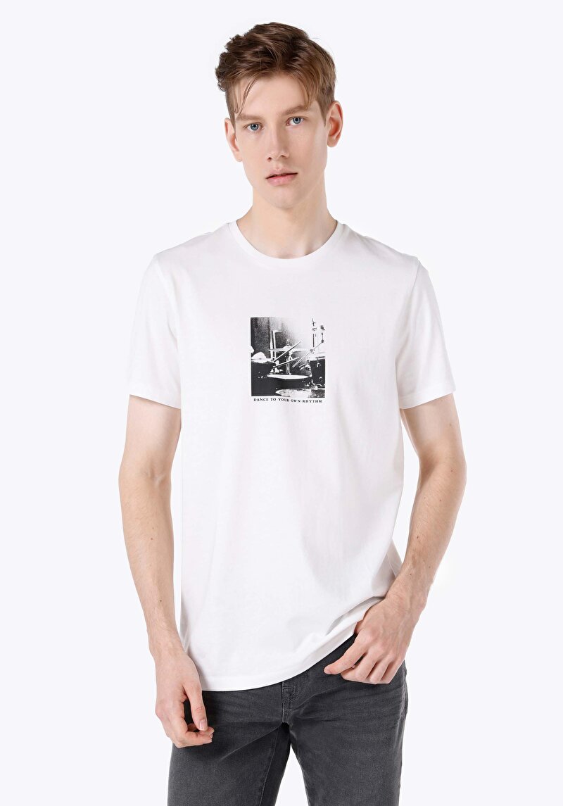 Зображення Футболка З Коротким Рукавом Чоловіча Біла  Cl1068523