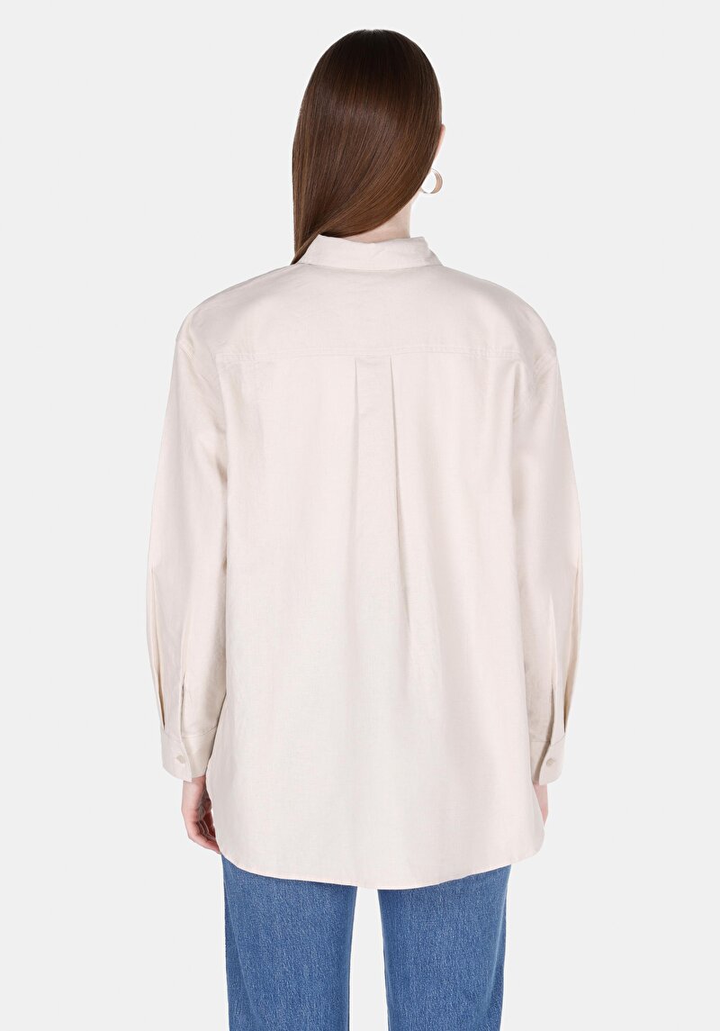 Зображення Сорочка З Довгим Рукавом Жіноча Бежева Cl1068538