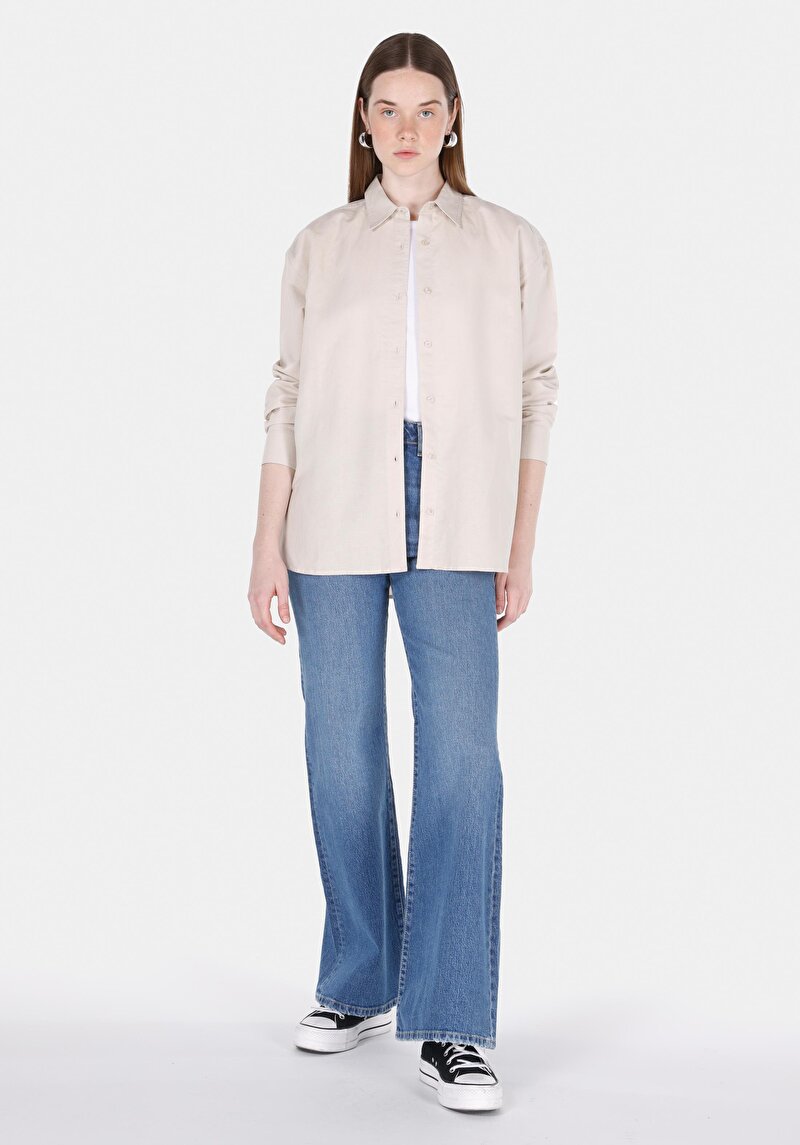 Зображення Сорочка З Довгим Рукавом Жіноча Бежева Cl1068538