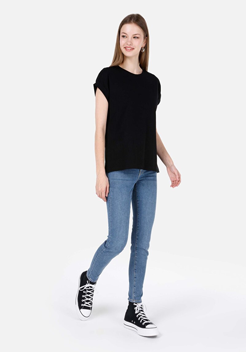 Показати інформацію про Футболка З Коротким Рукавом Жіноча Чорна  Cl1068562