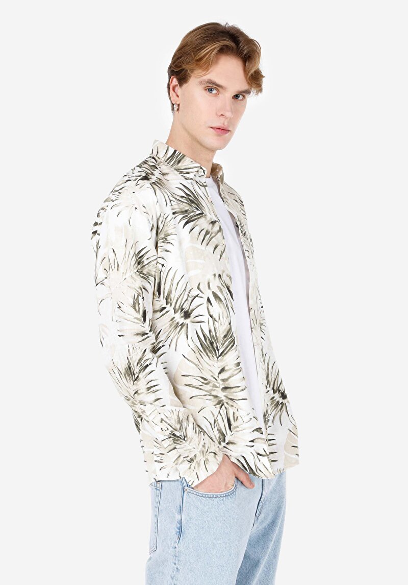 Зображення Сорочка З Довгим Рукавом Чоловіча Бежева  Cl1067582