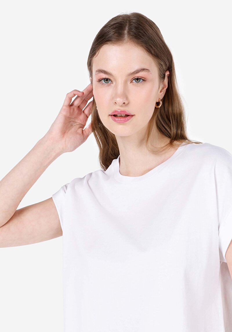 Показати інформацію про Футболка З Коротким Рукавом Жіноча Біла  Cl1068562