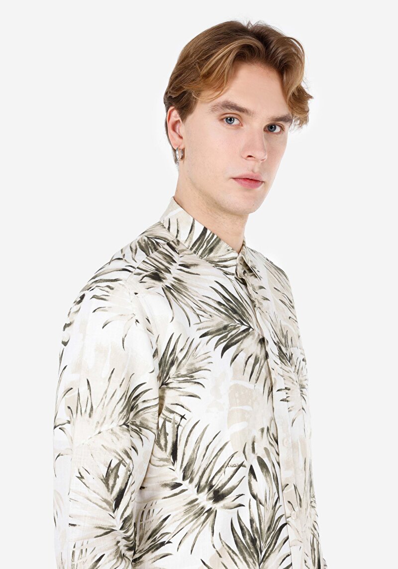 Показати інформацію про Сорочка З Довгим Рукавом Чоловіча Бежева  Cl1067582