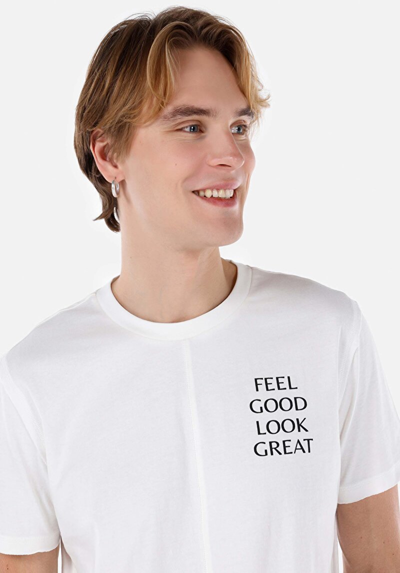 Показати інформацію про Футболка З Коротким Рукавом Чоловіча Біла  Cl1067613