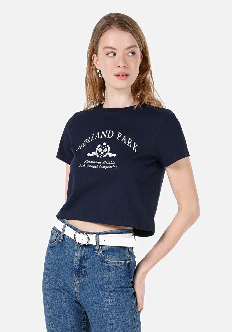 Зображення Футболка З Коротким Рукавом Жіноча Синя  Cl1068574