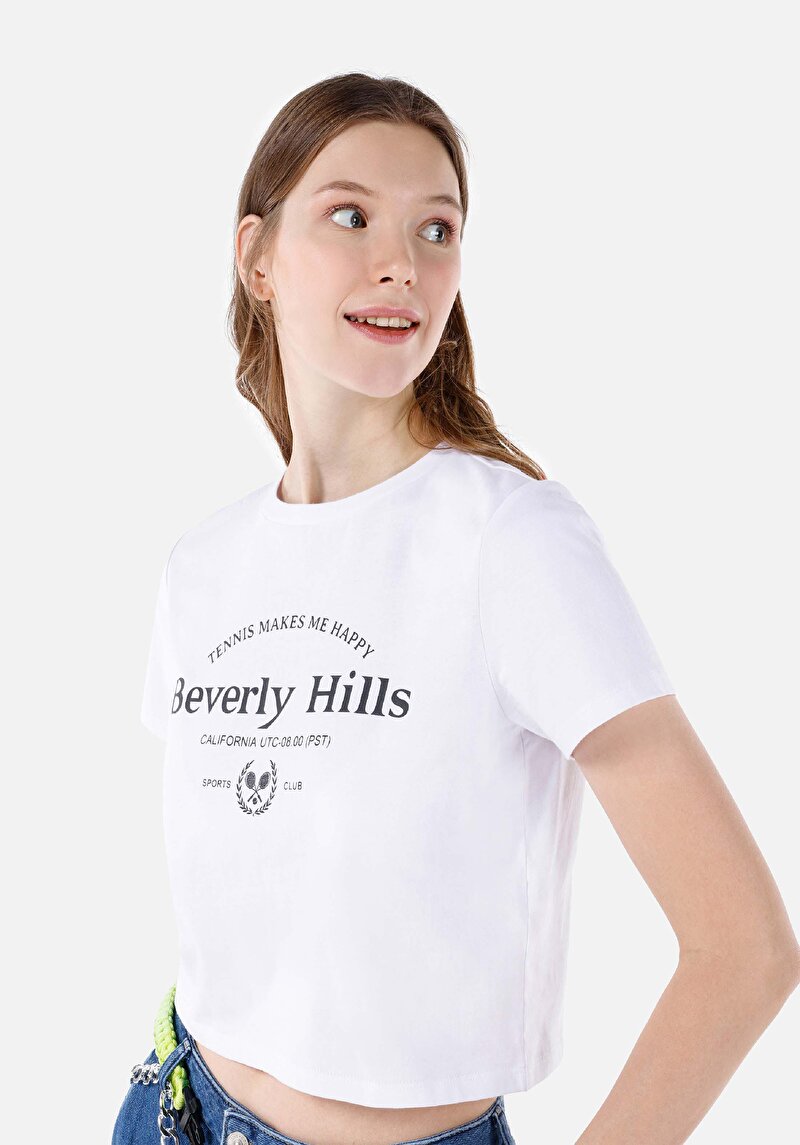 Показати інформацію про Футболка З Коротким Рукавом Жіноча Біла  Cl1068576