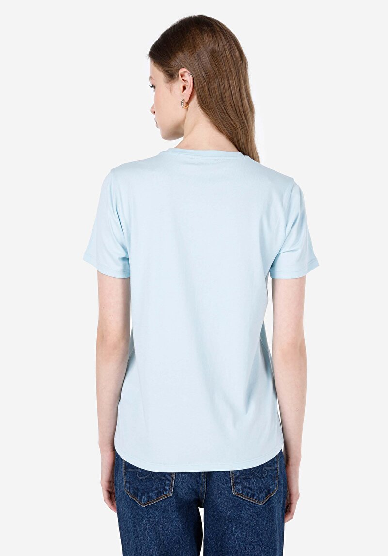 Показати інформацію про Футболка З Коротким Рукавом Жіноча Блакитна  Cl1068581