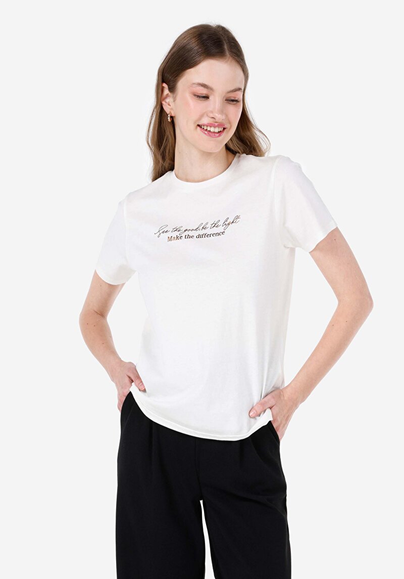 Зображення Футболка З Коротким Рукавом Жіноча Біла  Cl1068583