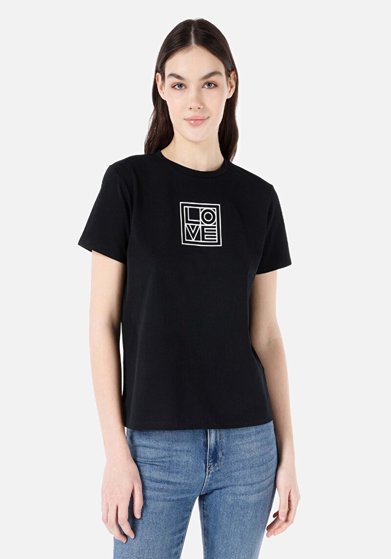 Зображення Футболка З Коротким Рукавом Жіноча Чорна  Cl1068593