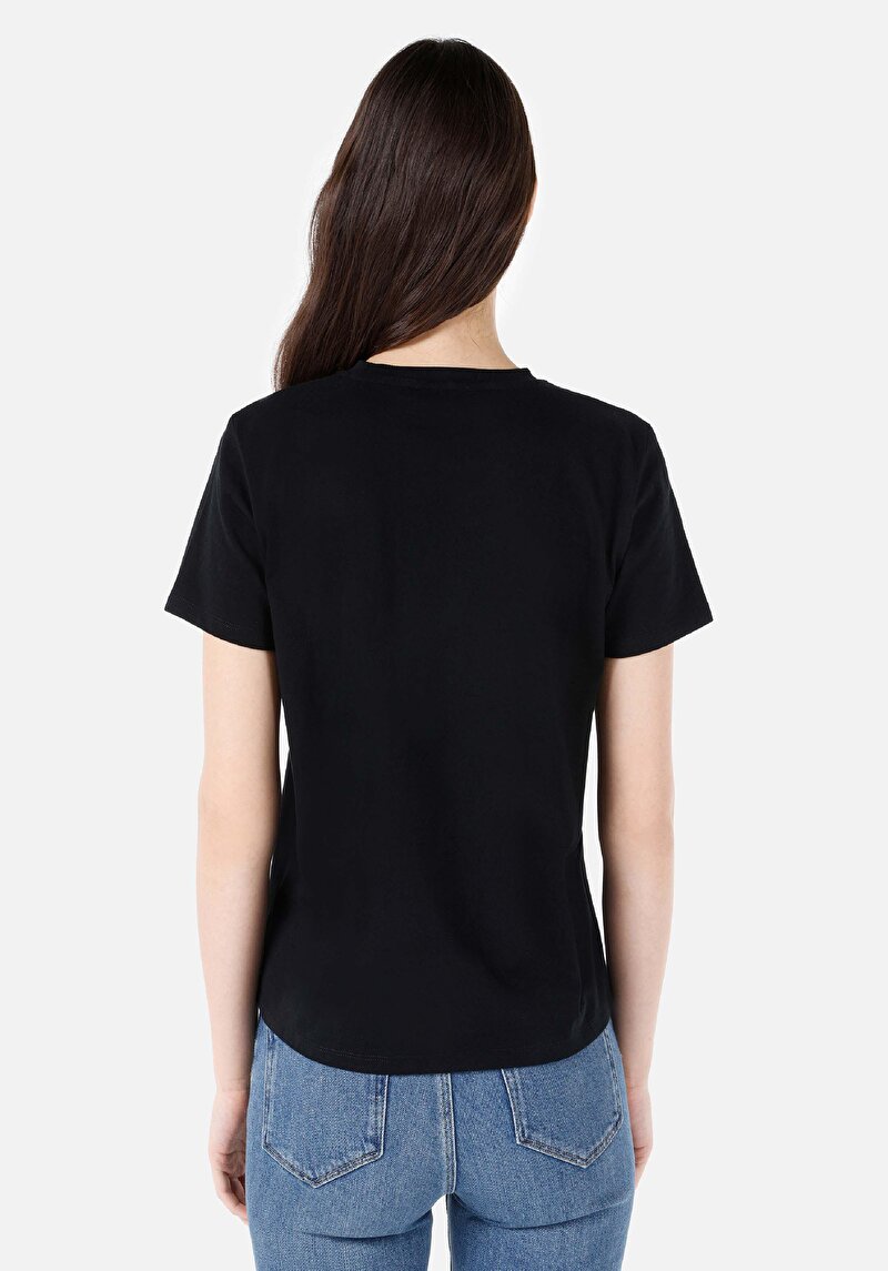 Показати інформацію про Футболка З Коротким Рукавом Жіноча Чорна  Cl1068593