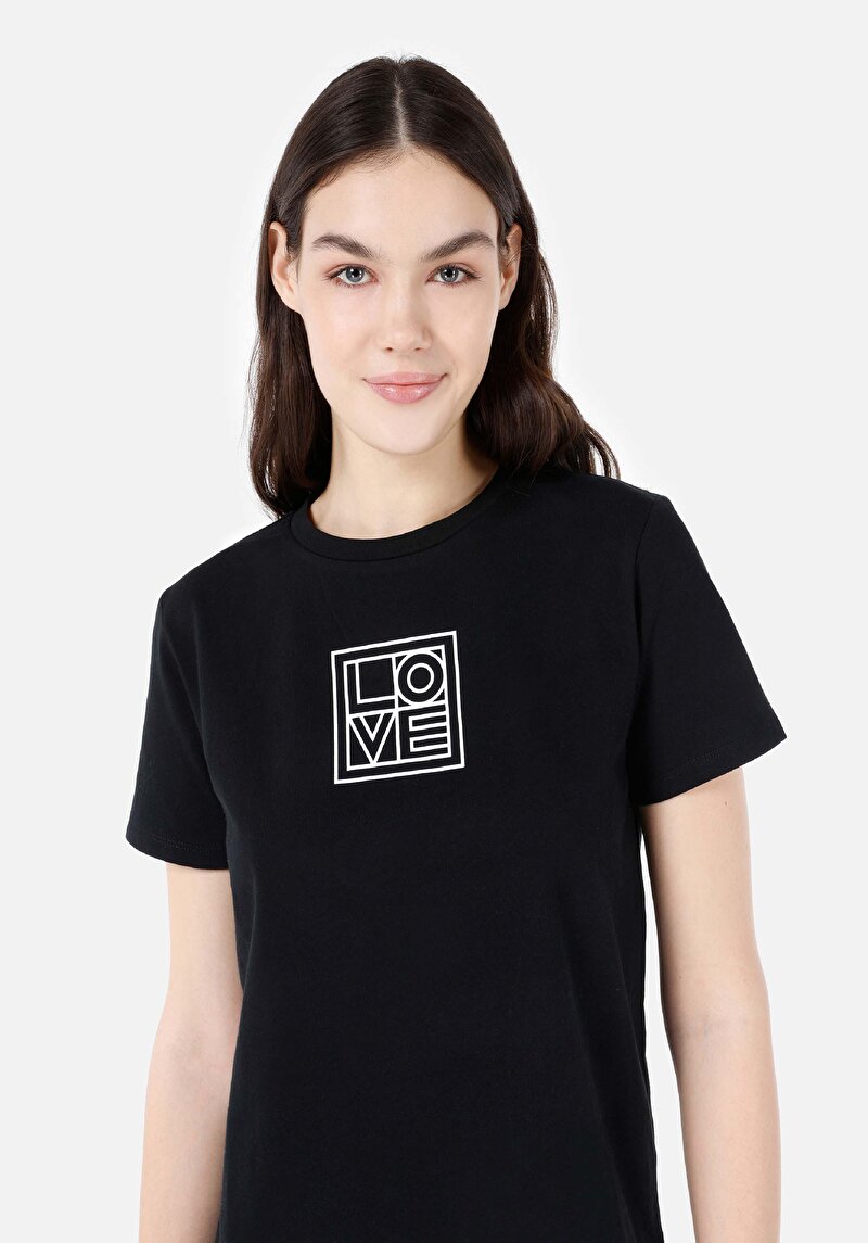 Показати інформацію про Футболка З Коротким Рукавом Жіноча Чорна  Cl1068593