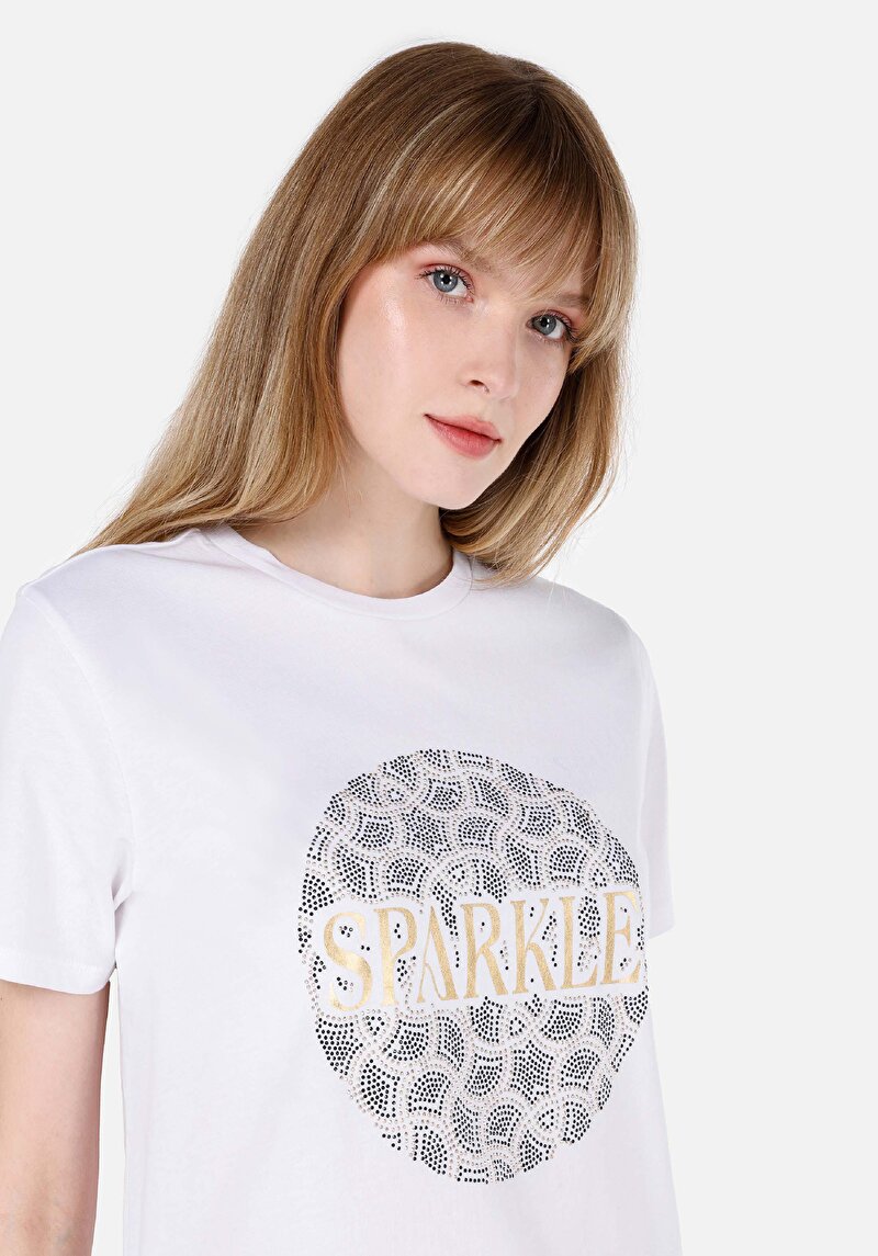 Показати інформацію про Футболка З Коротким Рукавом Жіноча Біла  Cl1068726