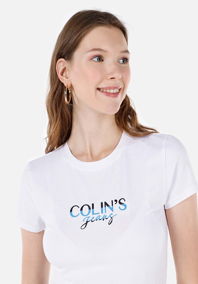 Показати інформацію про Футболка З Коротким Рукавом Жіноча Біла  Cl1068728