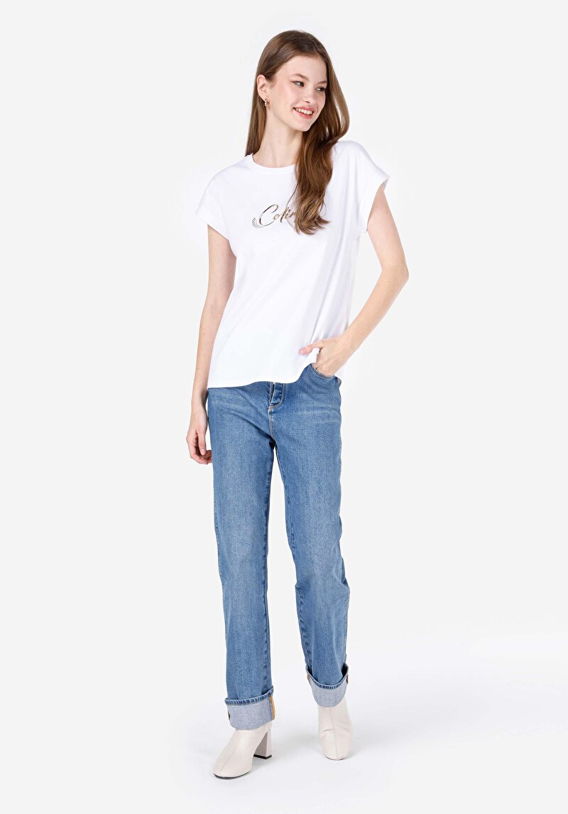 Показати інформацію про Футболка З Коротким Рукавом Жіноча Біла  Cl1068731