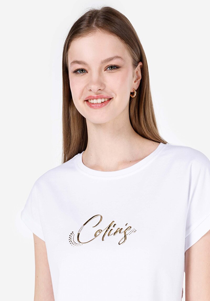 Показати інформацію про Футболка З Коротким Рукавом Жіноча Біла  Cl1068731