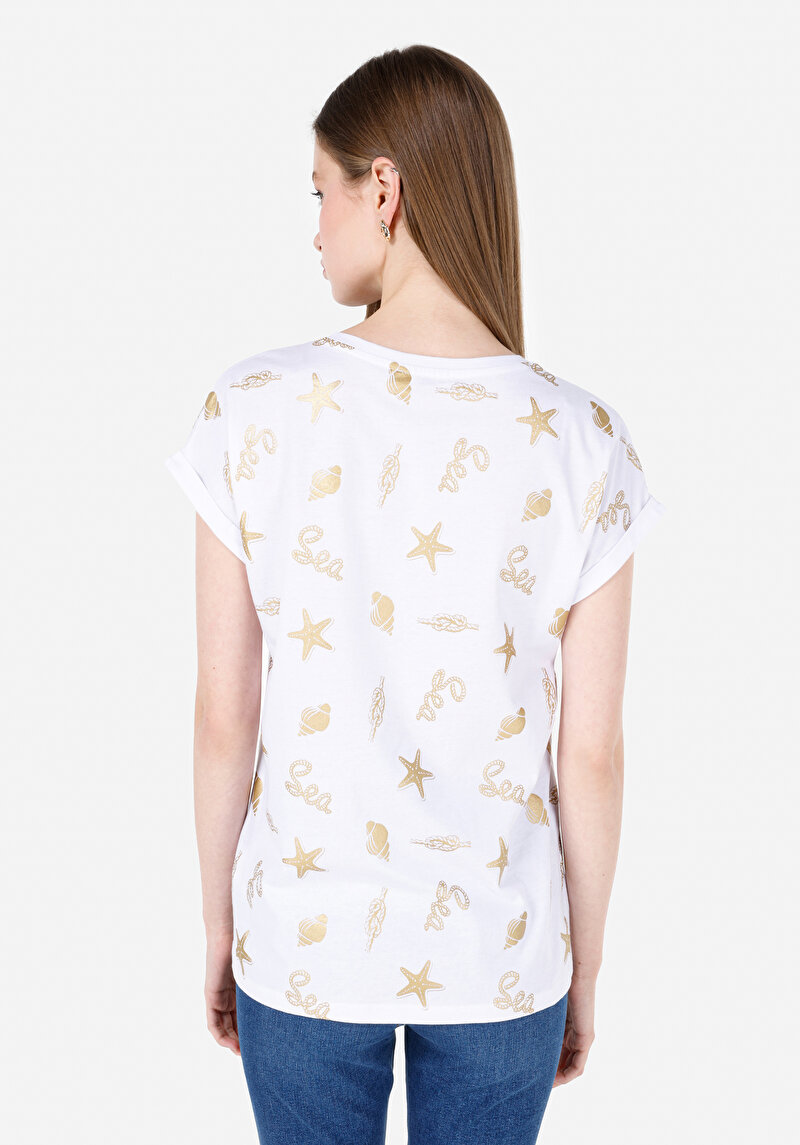 Показати інформацію про Футболка З Коротким Рукавом Жіноча Біла  Cl1068007