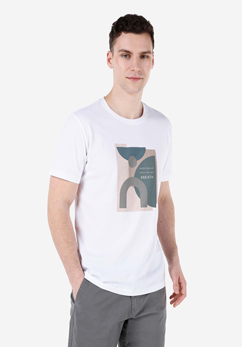 Зображення Футболка З Коротким Рукавом Чоловіча Біла  Cl1067612