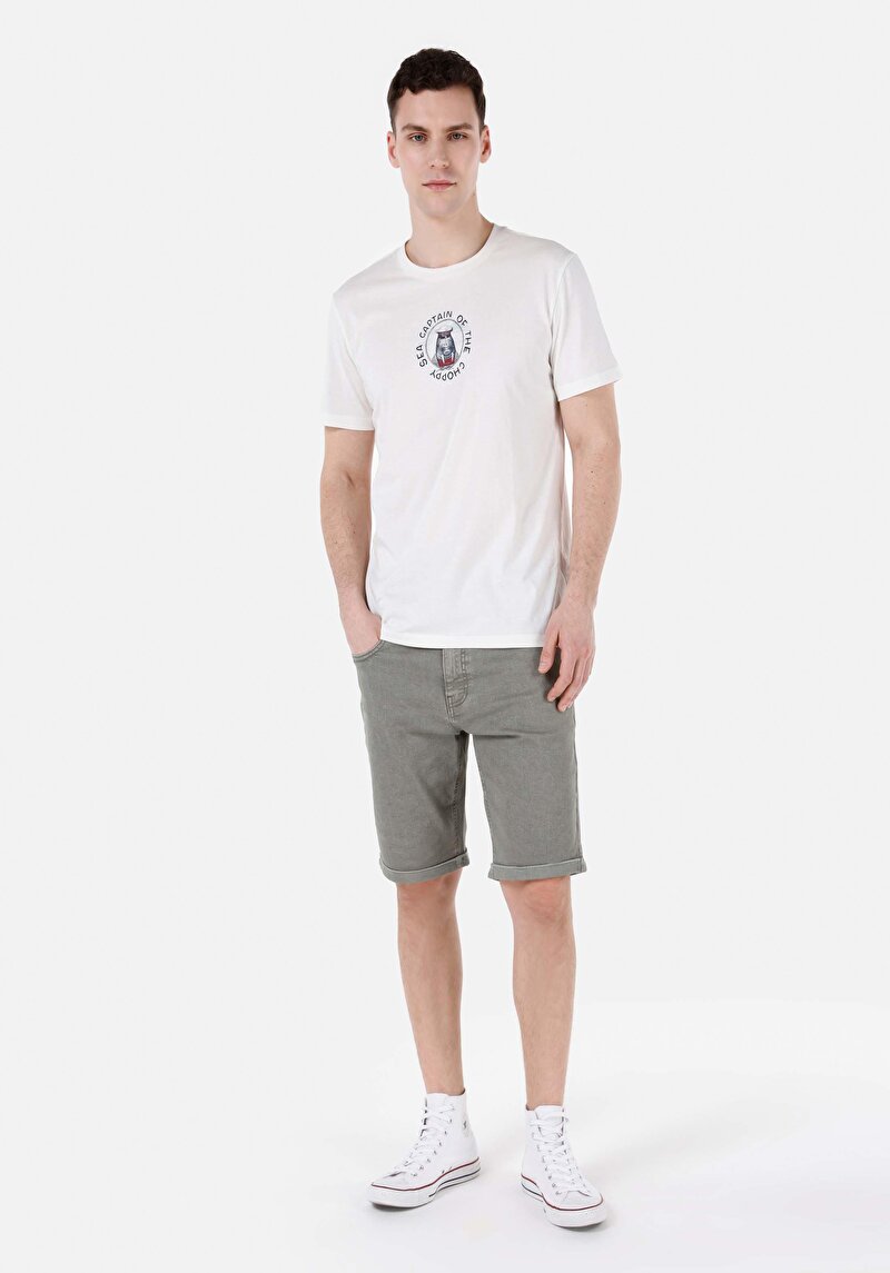 Показати інформацію про Футболка З Коротким Рукавом Чоловіча Біла  Cl1068263