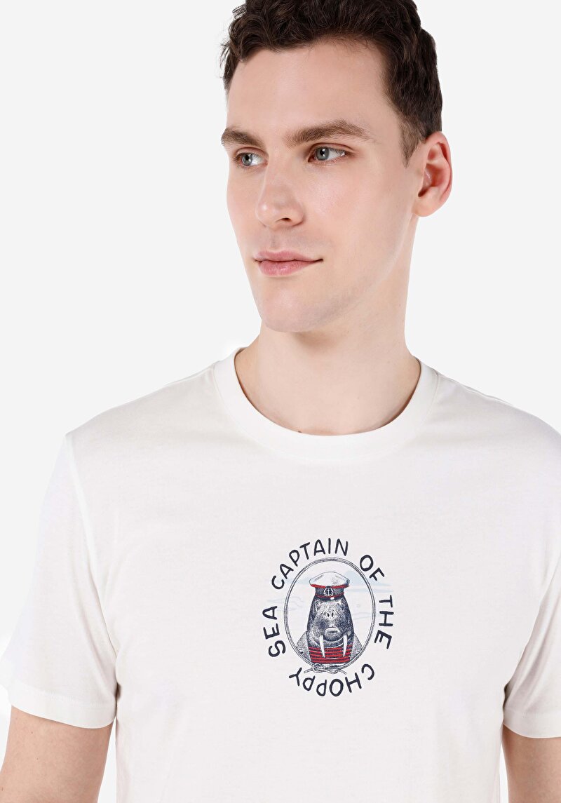 Показати інформацію про Футболка З Коротким Рукавом Чоловіча Біла  Cl1068263