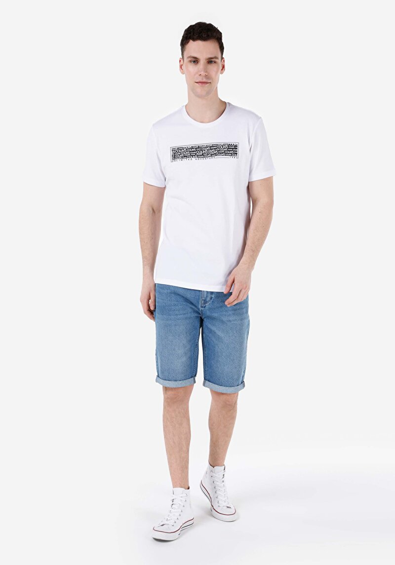 Показати інформацію про Футболка З Коротким Рукавом Чоловіча Біла  Cl1069264