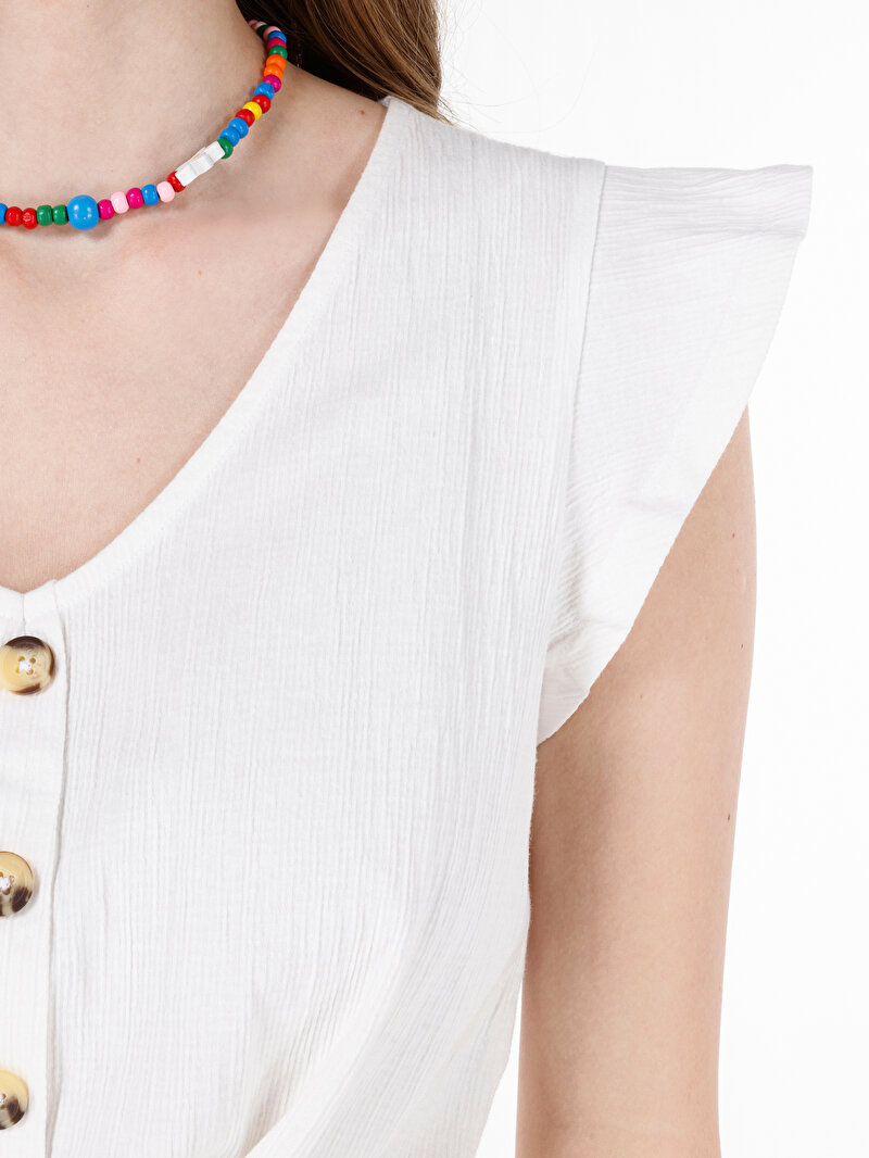 Показати інформацію про Футболка З Коротким Рукавом Жіноча Біла  Cl1069154