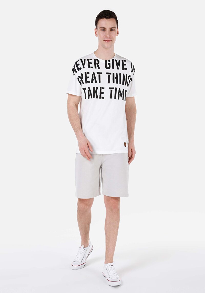 Показати інформацію про Футболка З Коротким Рукавом Чоловіча Біла  Cl1067959