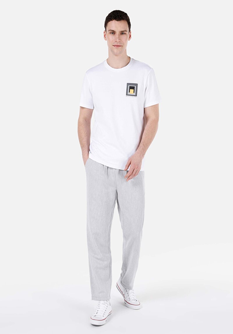 Показати інформацію про Футболка З Коротким Рукавом Чоловіча Біла  Cl1068794