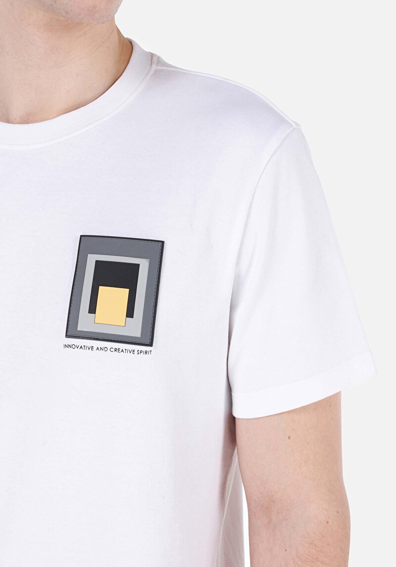 Показати інформацію про Футболка З Коротким Рукавом Чоловіча Біла  Cl1068794