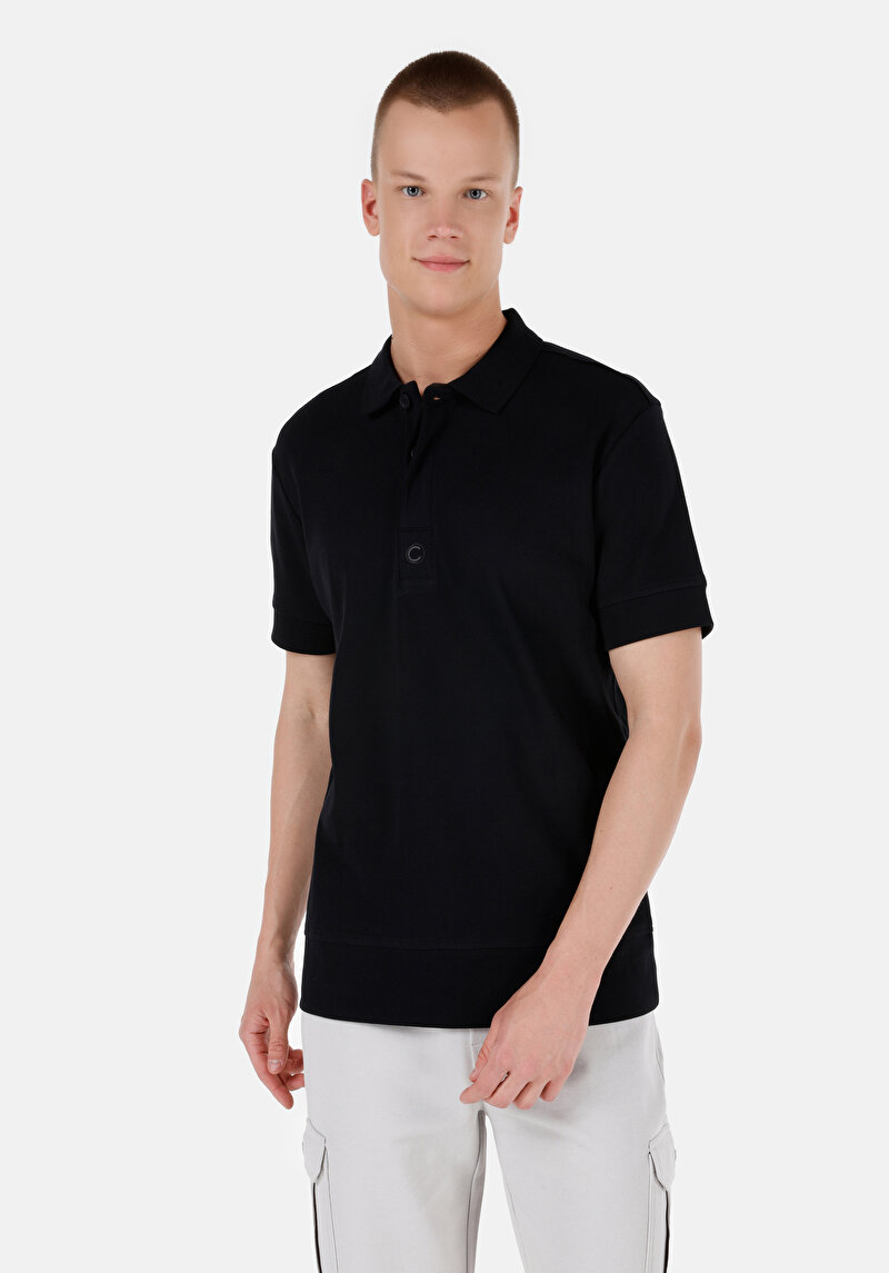 Показати інформацію про Поло З Коротким Рукавом Чоловіче Чорне  Cl1066820