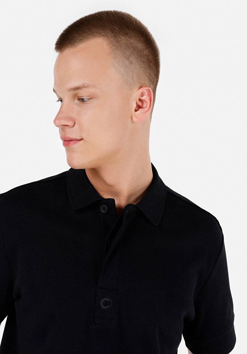 Показати інформацію про Поло З Коротким Рукавом Чоловіче Чорне  Cl1066820