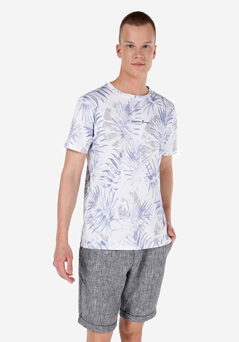 Зображення Футболка З Коротким Рукавом Чоловіча Блакитна  Cl1069386