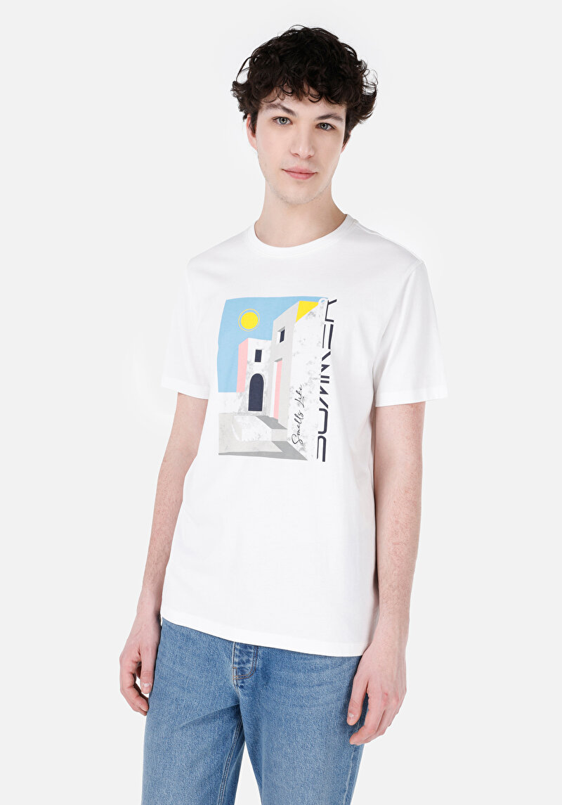 Зображення Футболка З Коротким Рукавом Чоловіча Біла  Cl1066673