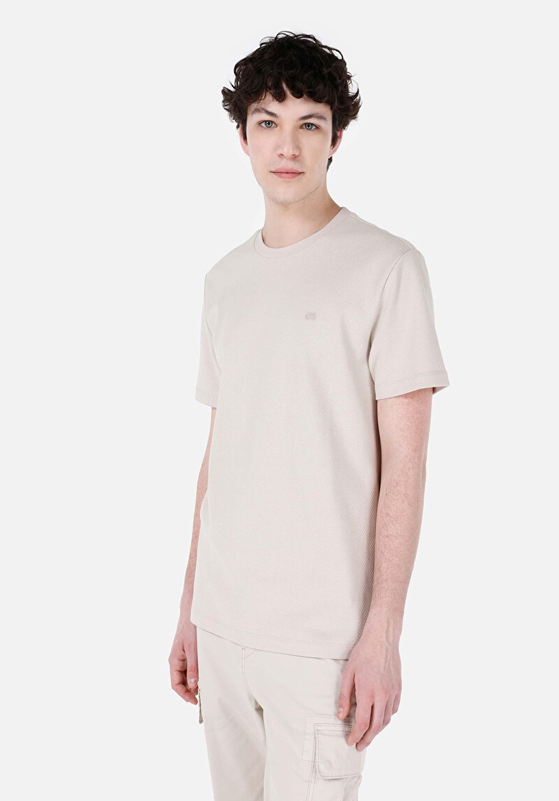 Зображення Футболка З Коротким Рукавом Чоловіча Бежева  Cl1067840