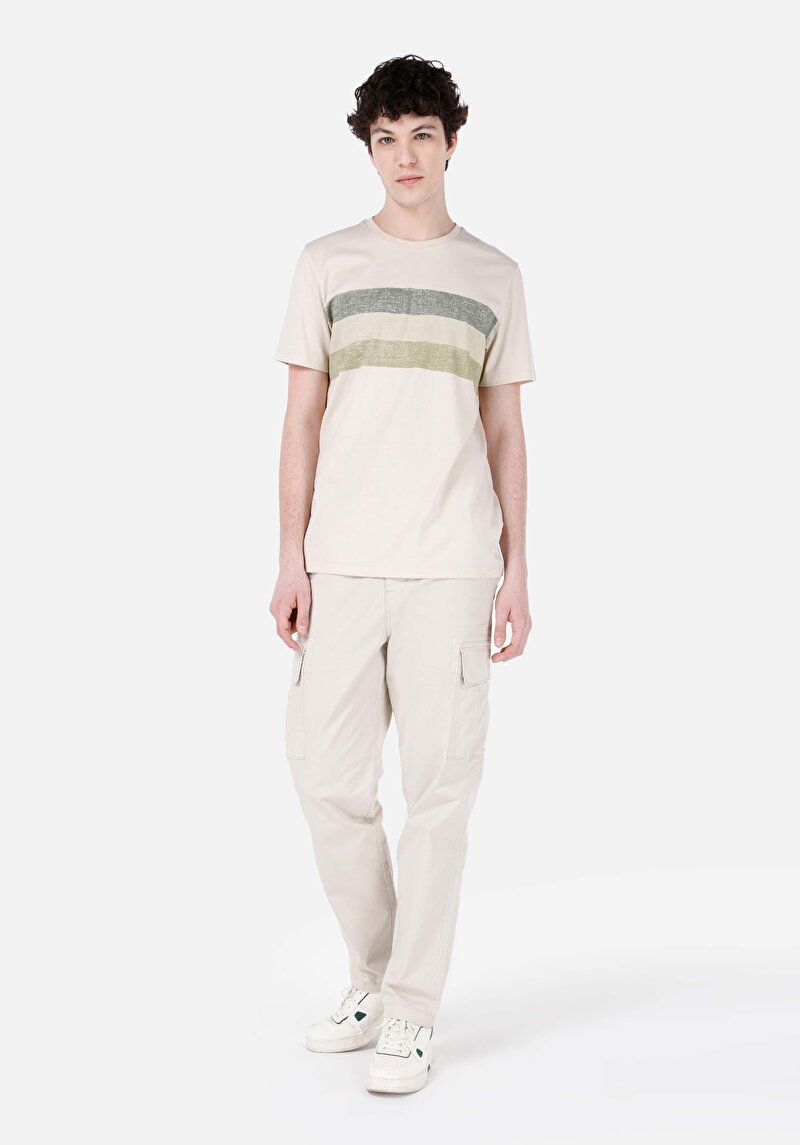 Показати інформацію про Футболка З Коротким Рукавом Чоловіча Бежева  Cl1068416